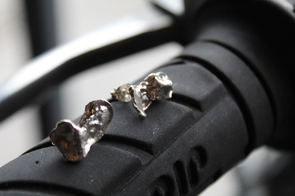 Silver Rain Drop Stud