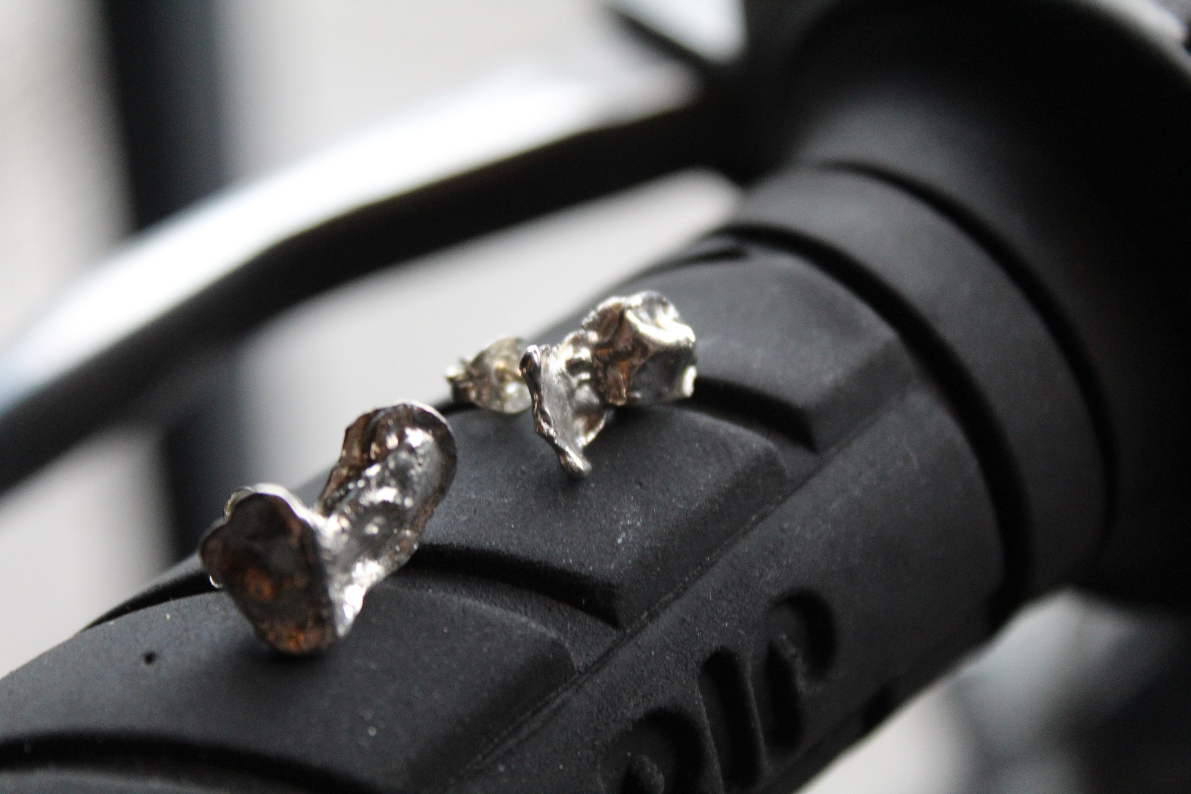 Silver Rain Drop Stud
