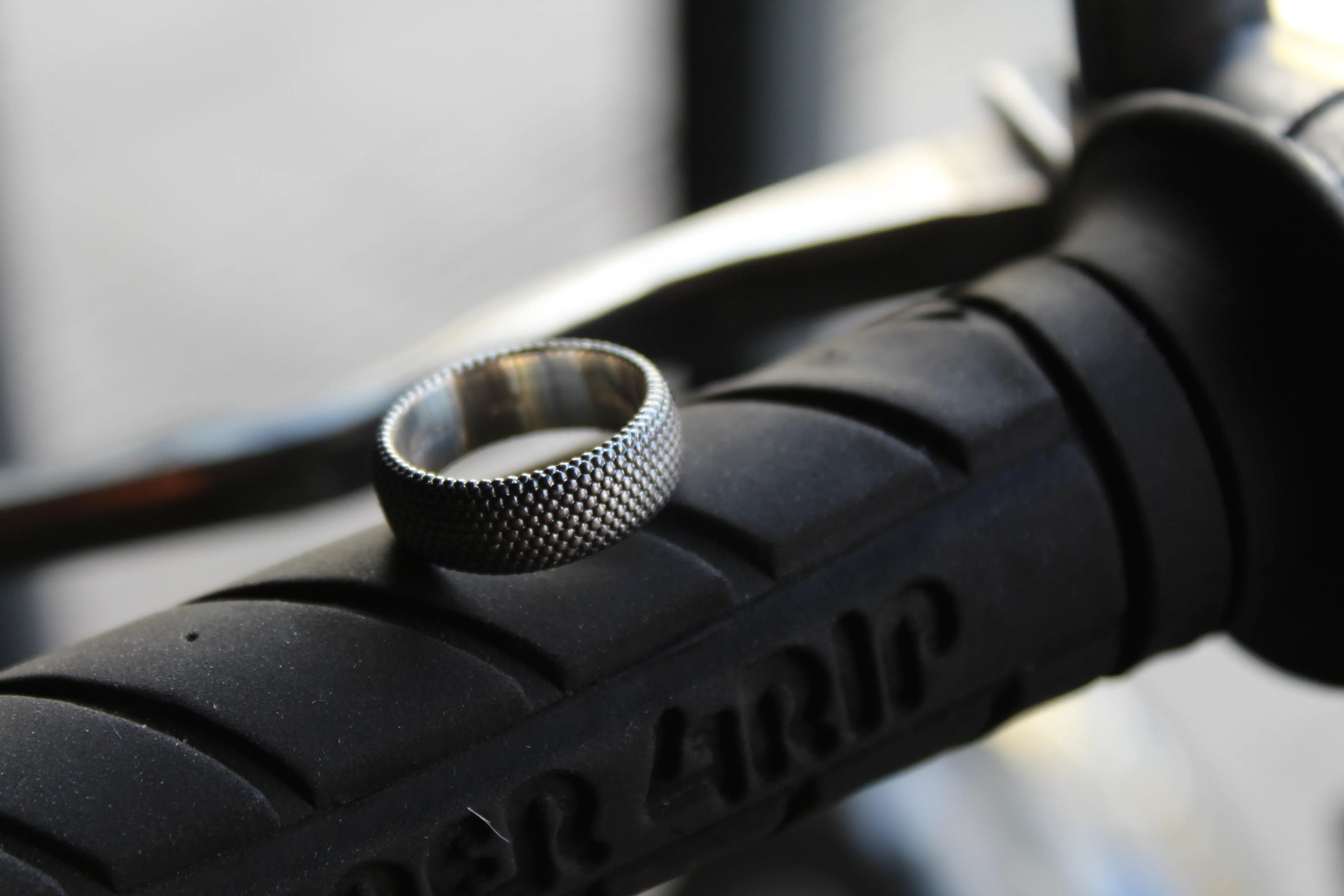 7mm Oxidized Dots Ring - Swax Jewellery Barmouth