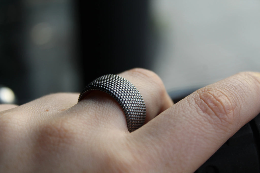 10mm Oxidized Dot Ring - Swax Jewellery Barmouth