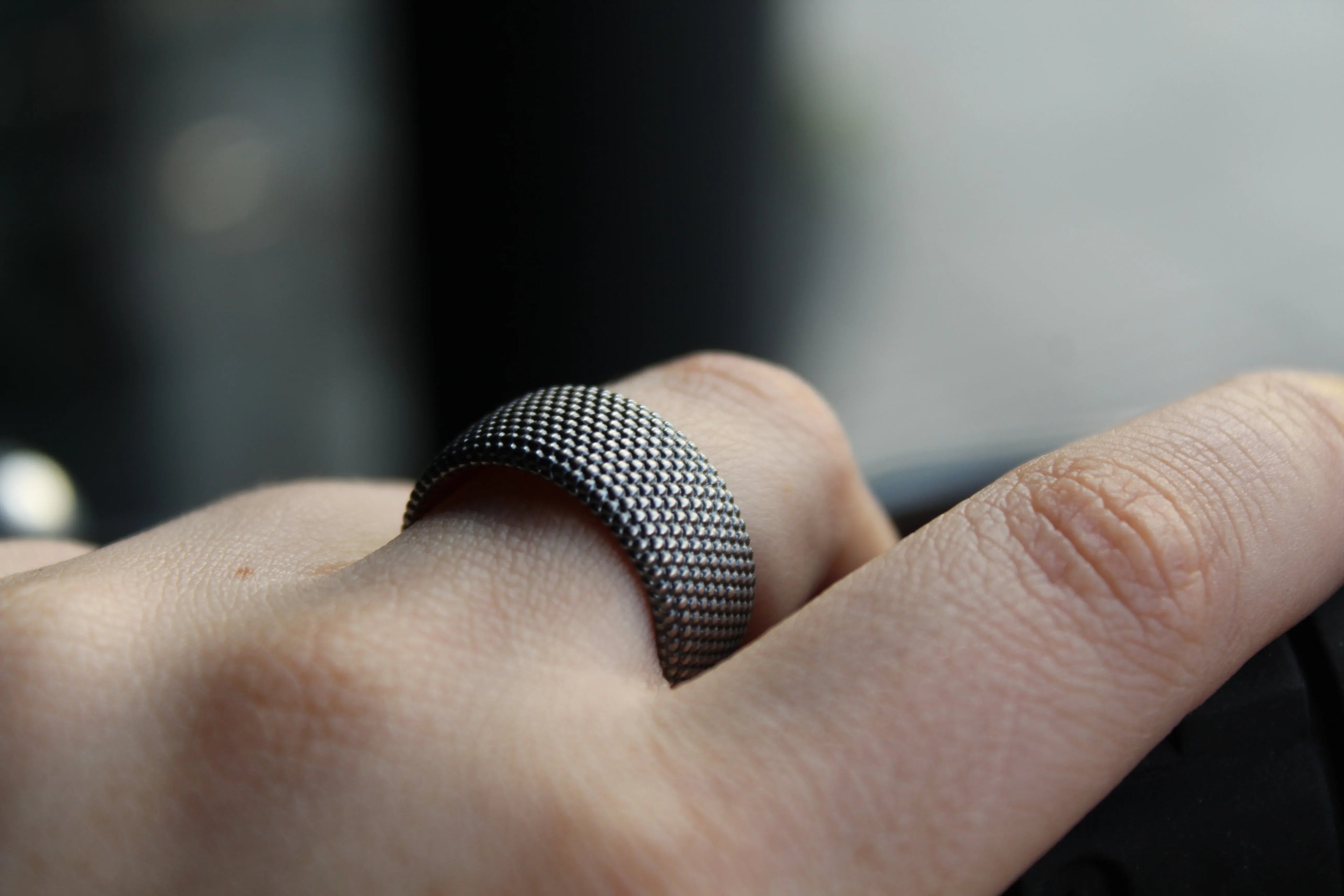 10mm Oxidized Dot Ring - Swax Jewellery Barmouth