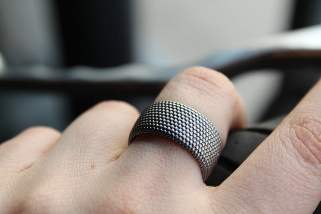 10mm Oxidized Dot Ring - Swax Jewellery Barmouth