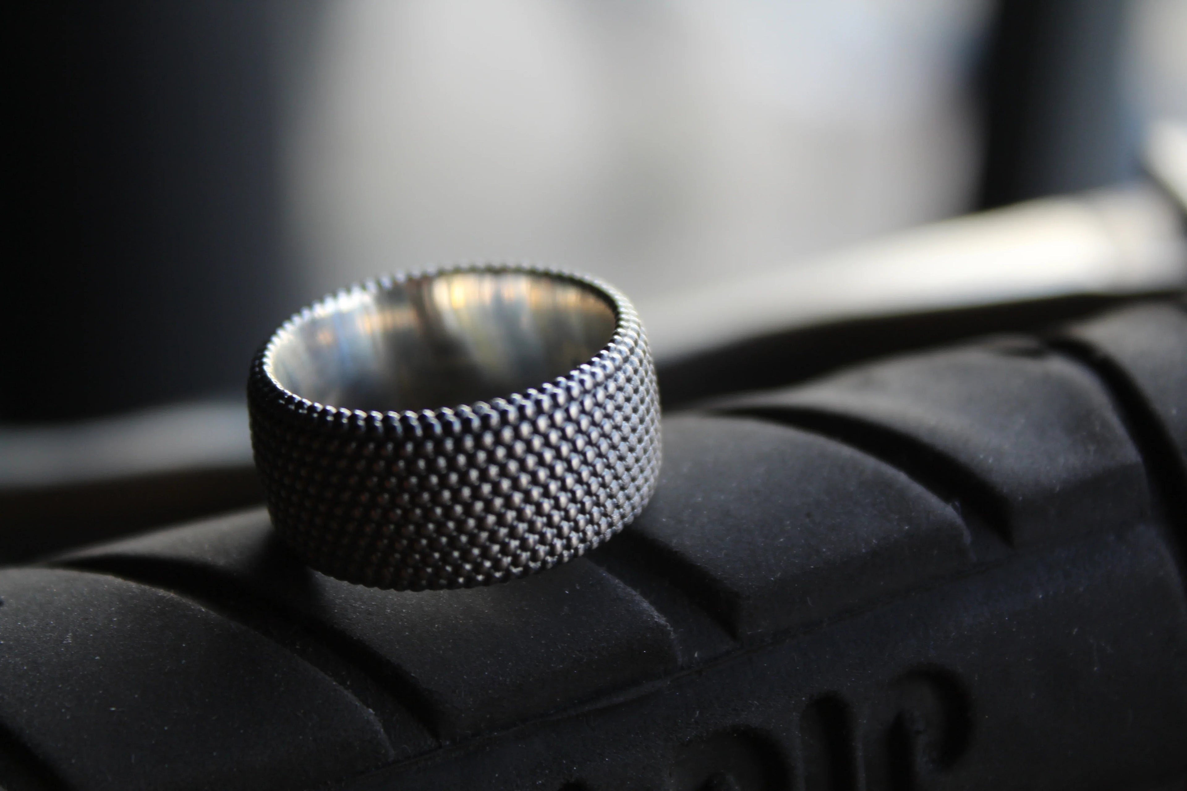 10mm Oxidized Dot Ring - Swax Jewellery Barmouth