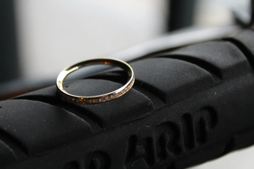 9ct Gold Clear CZ Band Ring - Swax Jewellery Barmouth