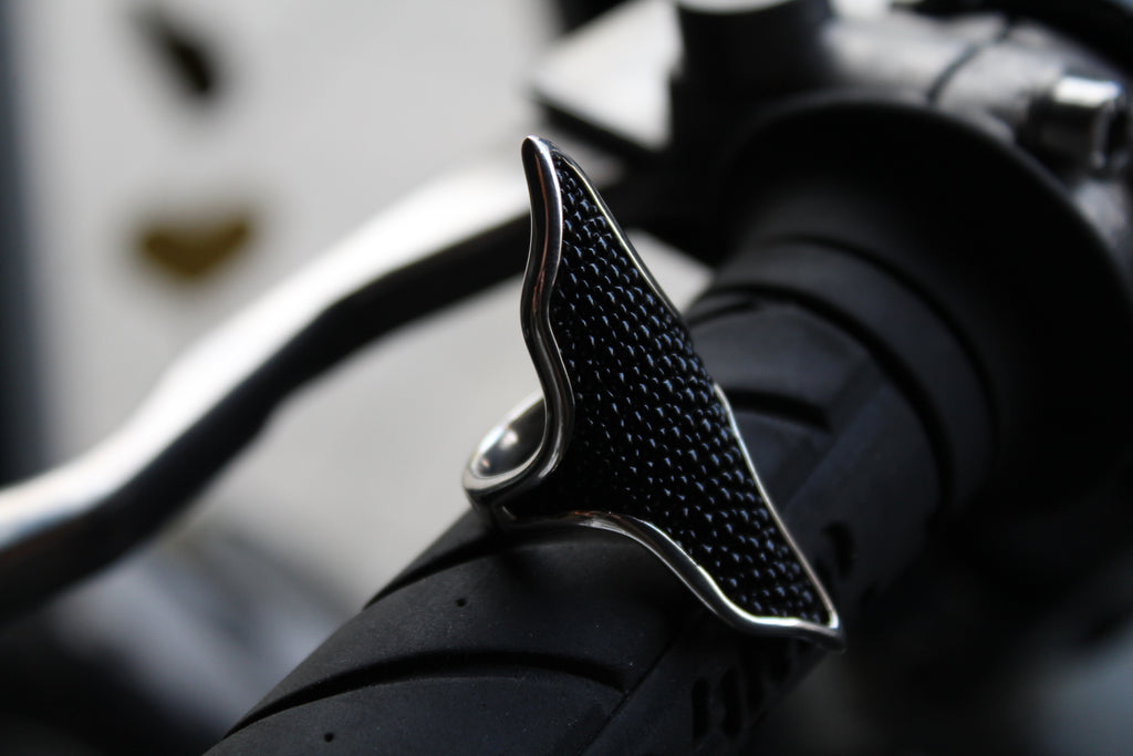 Fish Leather Sting Ray Ring