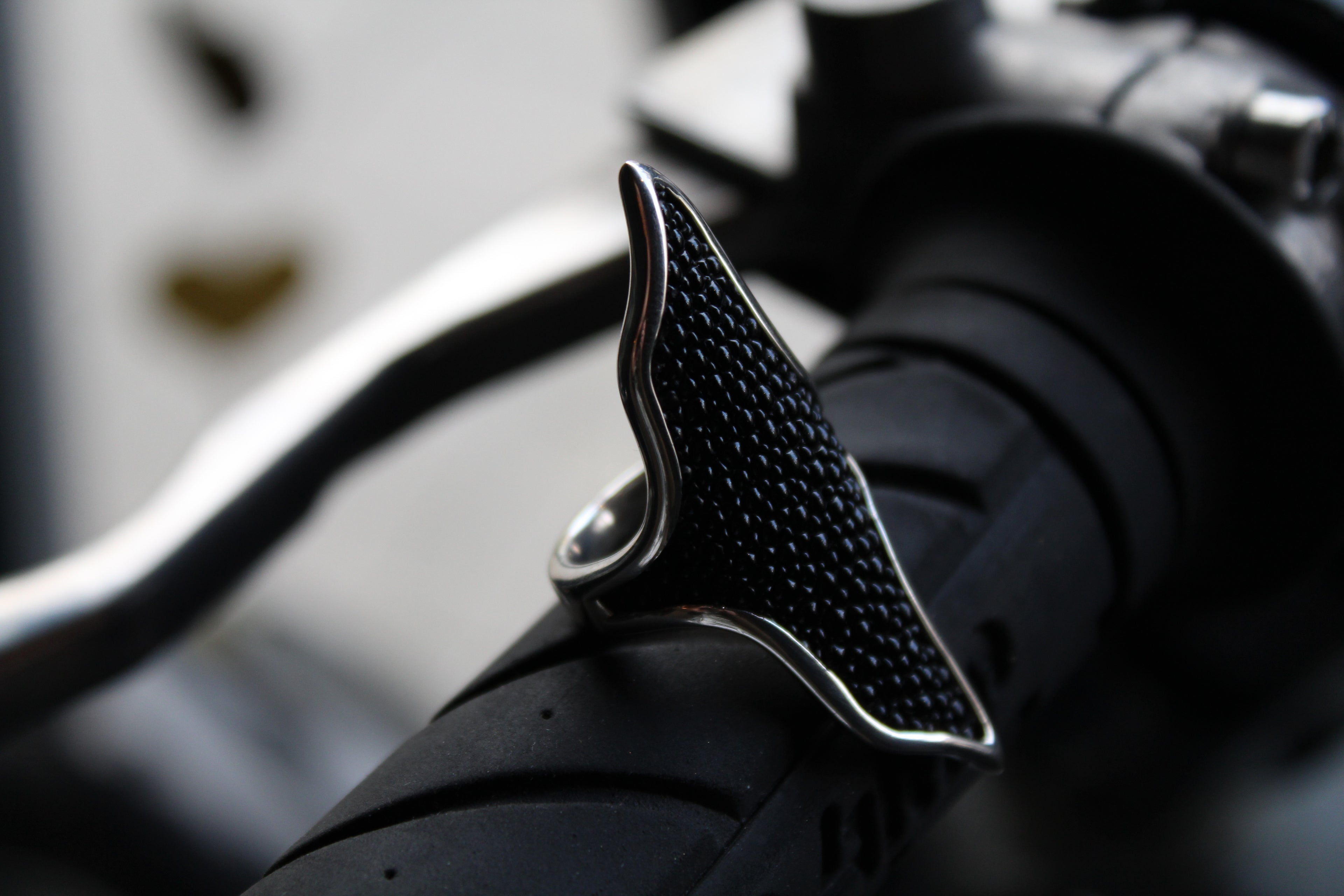 Fish Leather Sting Ray Ring