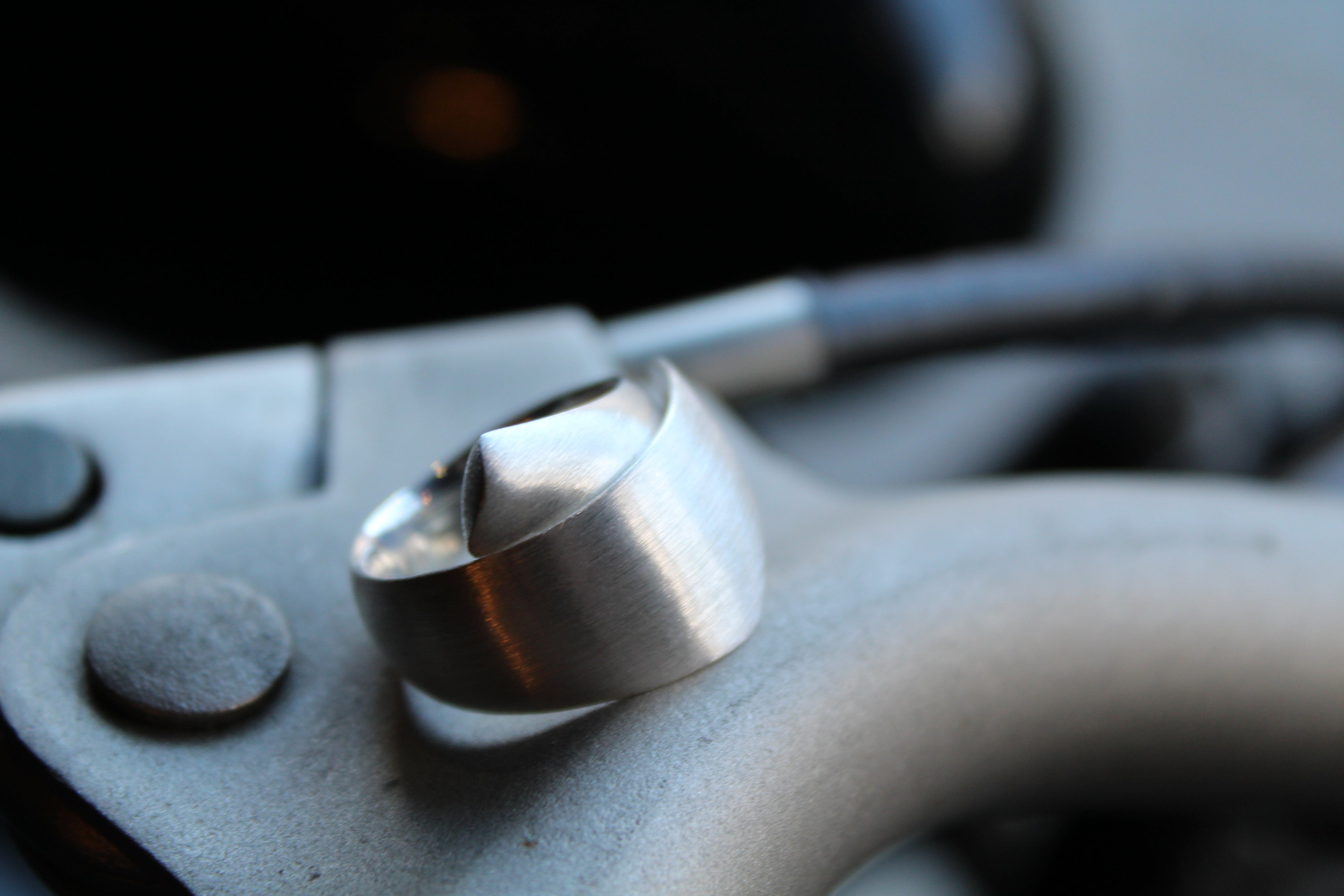Brushed Silver Wrap Around Ring