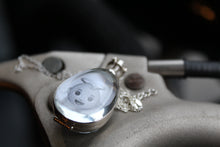 Load image into Gallery viewer, Double Sided Vintage Silver Oval Locket with Chain

