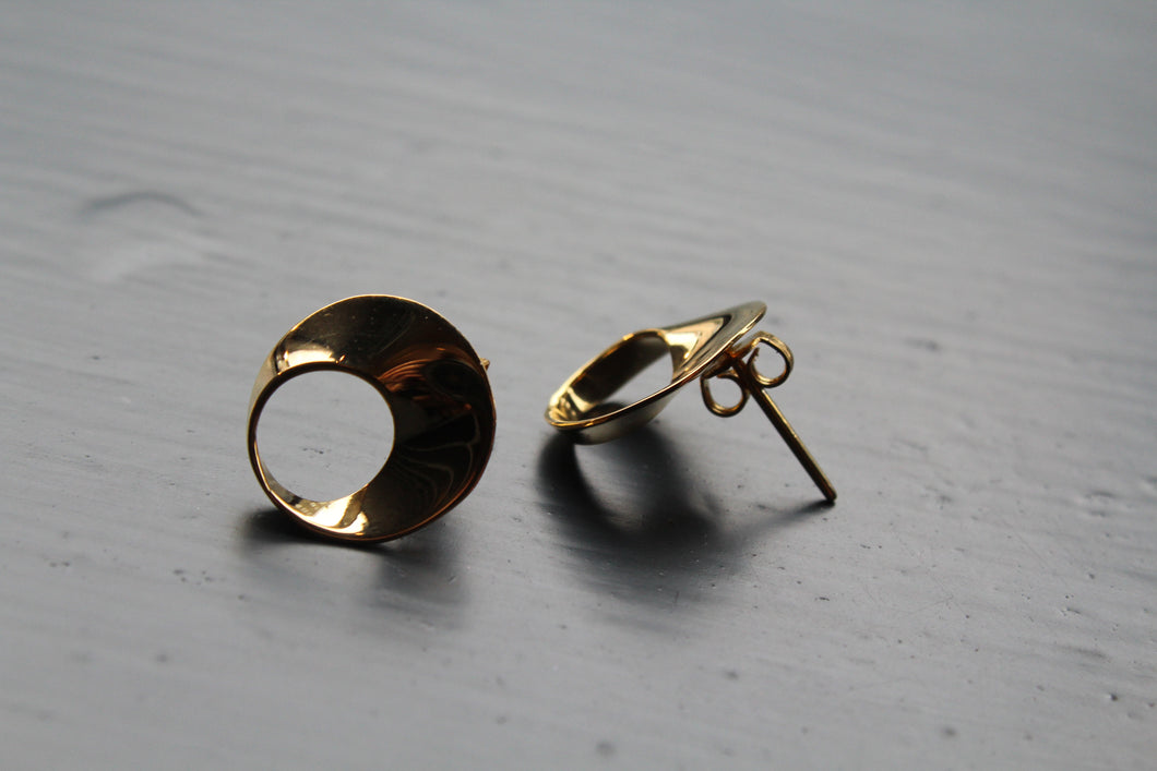 Swirl Gold Vermeil Stud Earrings