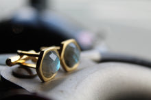 Load image into Gallery viewer, Labradorite Vermeil Cuff Links
