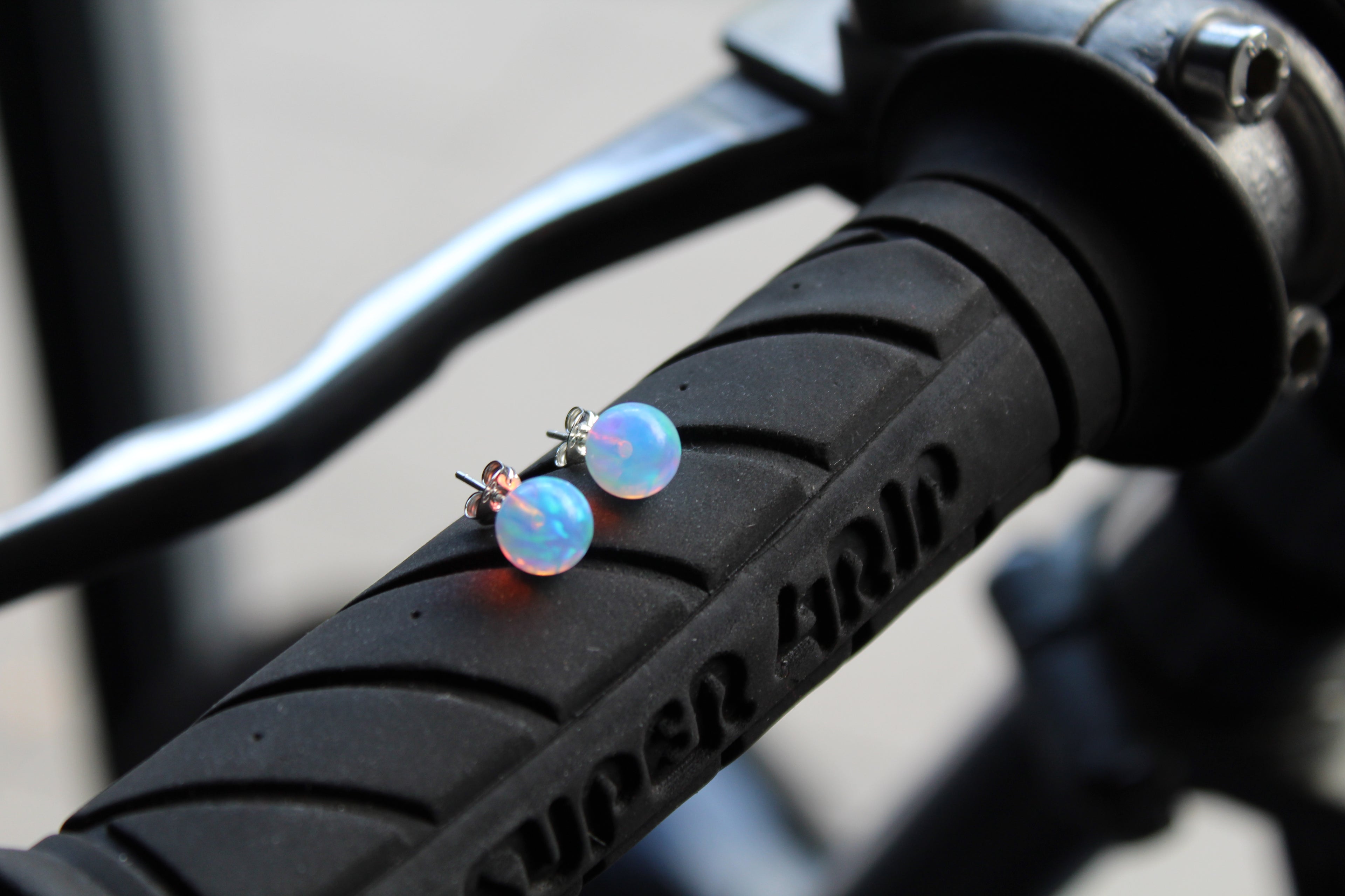 Iridescent Sea Opal Studs