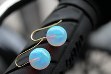 Load image into Gallery viewer, Iridescent Sea Opal Hook Earring
