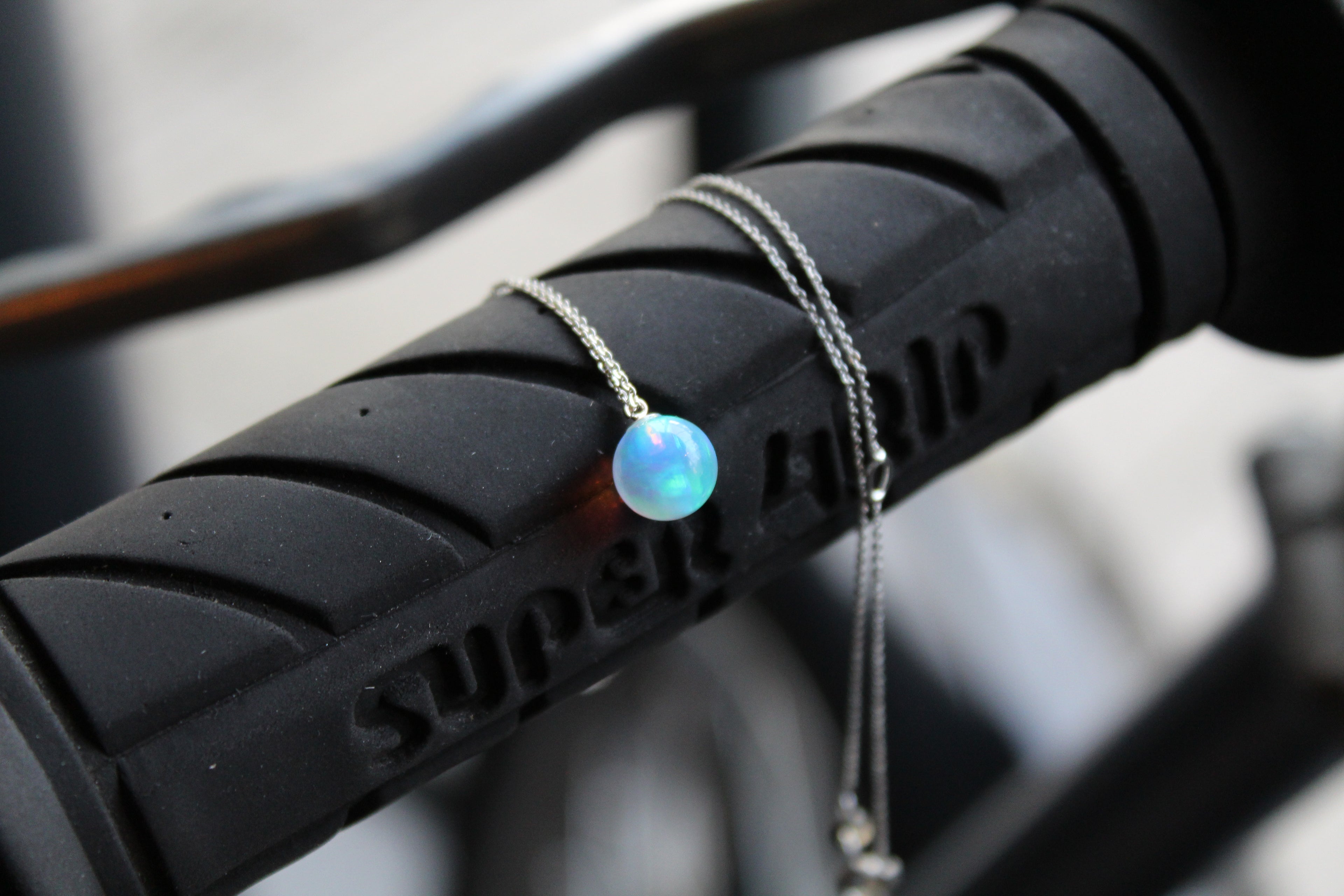 Silver Sea Opal Necklace