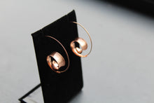 Load image into Gallery viewer, Gold Dipped Satin Finish Swirl Hoop Earring
