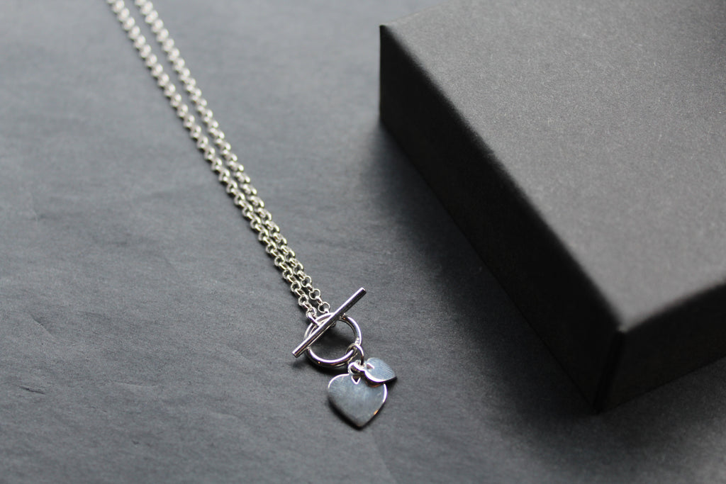 T- Bar Hearts Chain Necklace