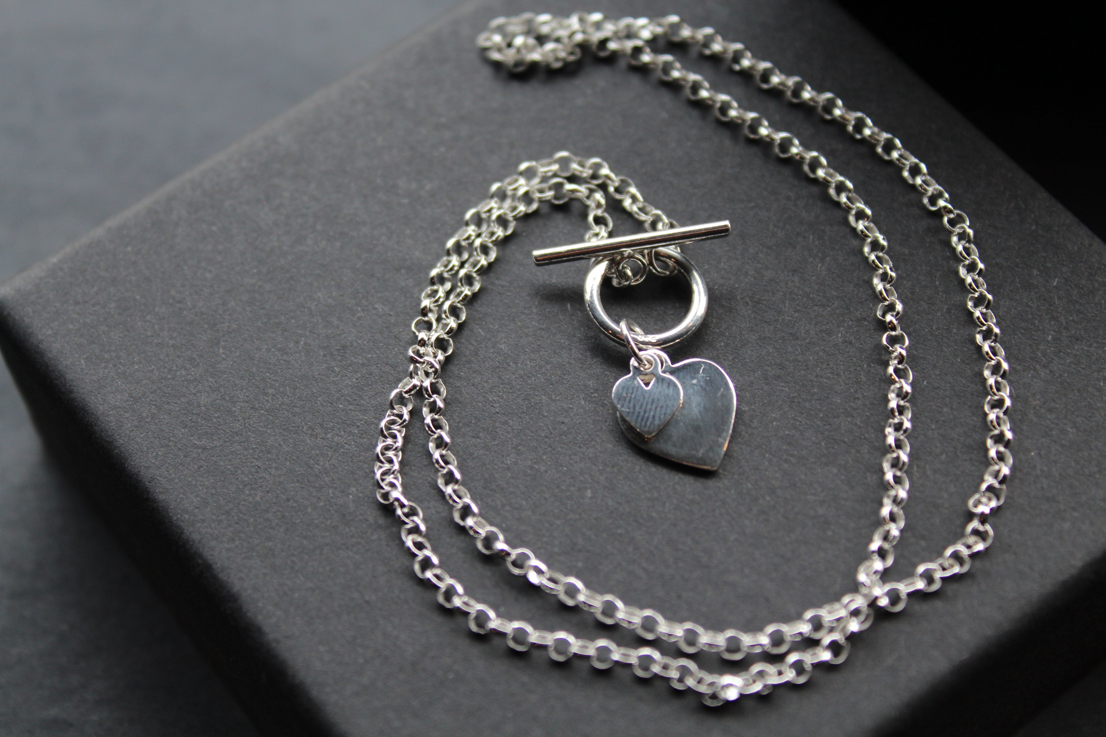 T- Bar Hearts Chain Necklace