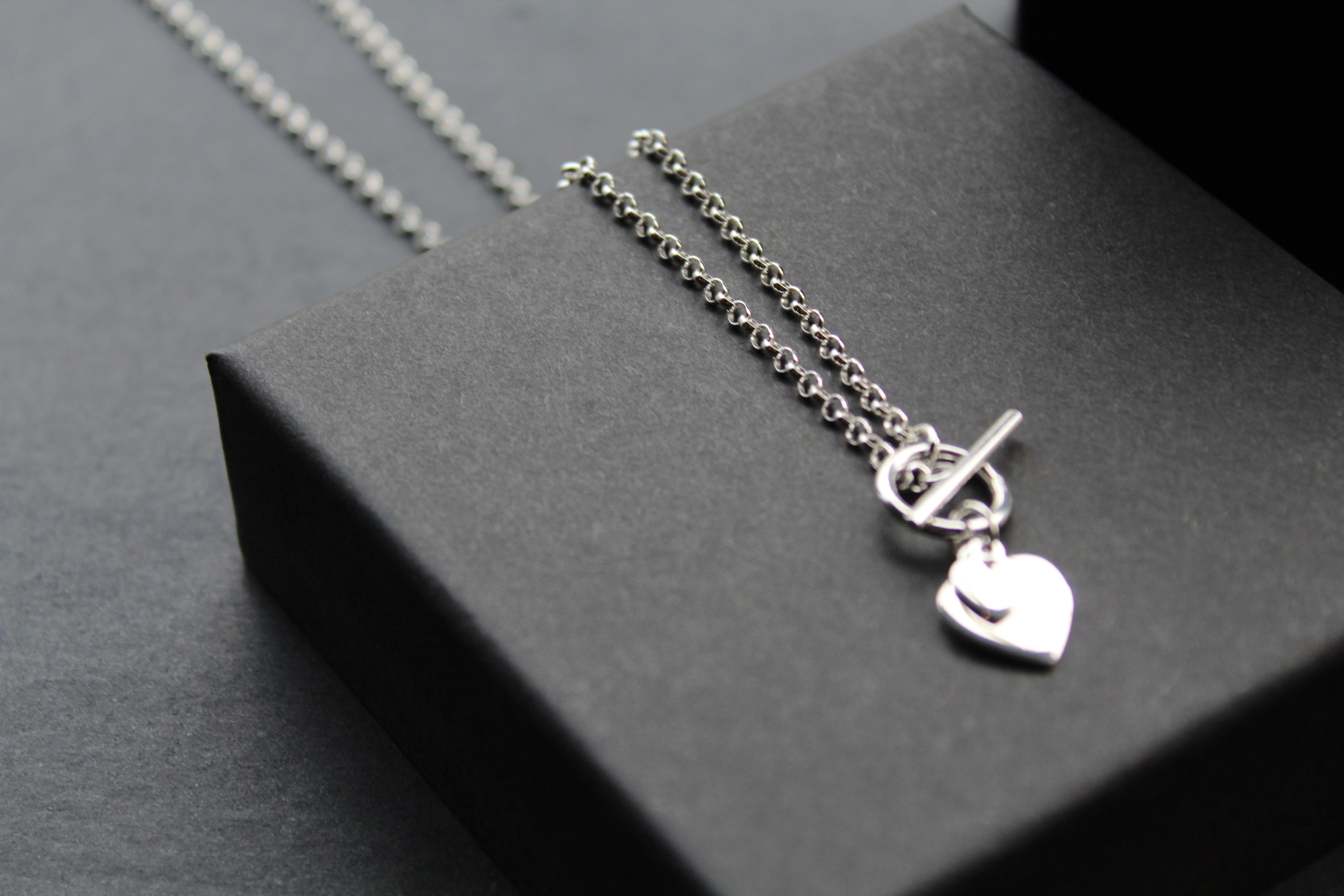 T- Bar Hearts Chain Necklace