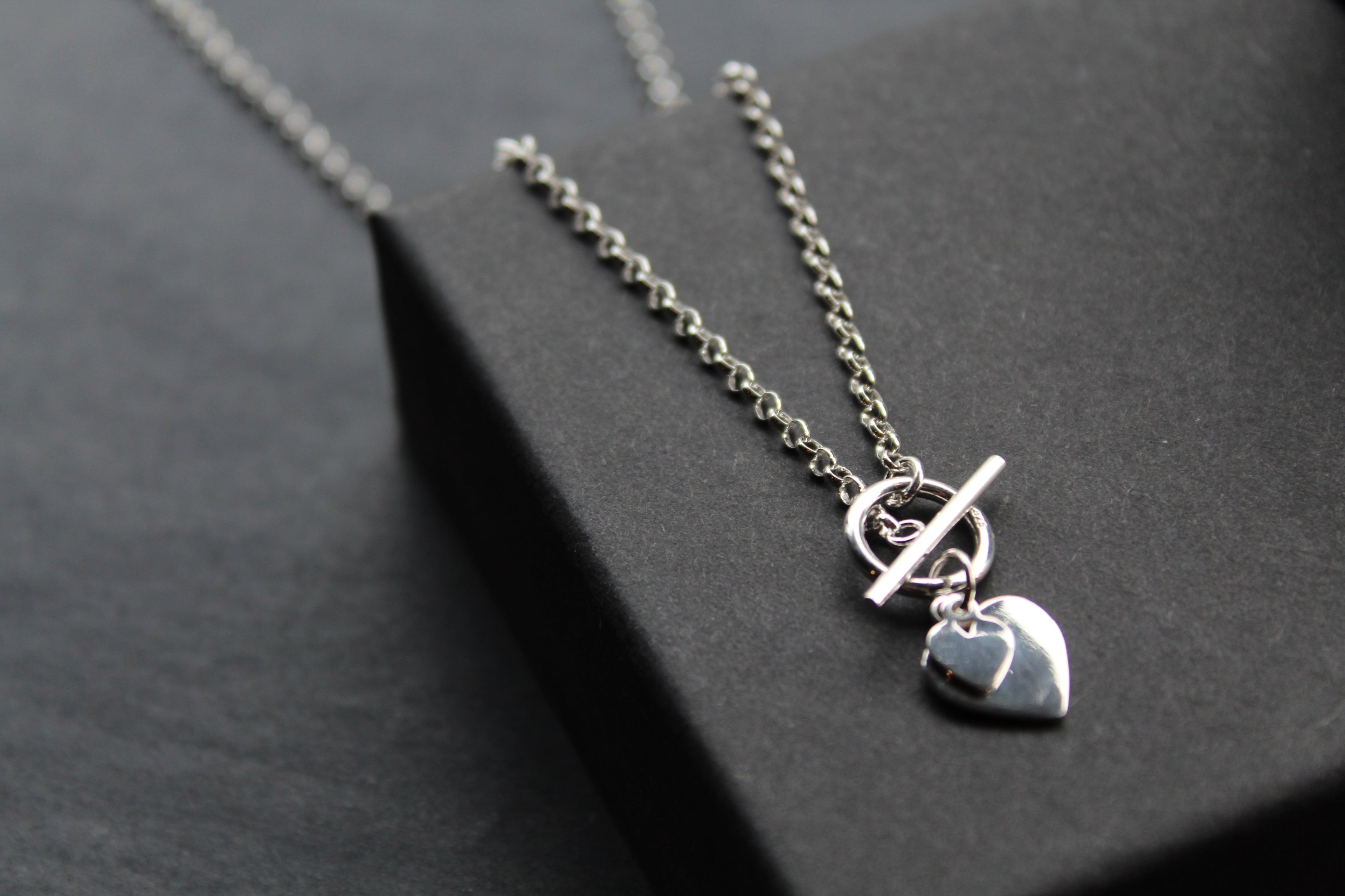 T- Bar Hearts Chain Necklace