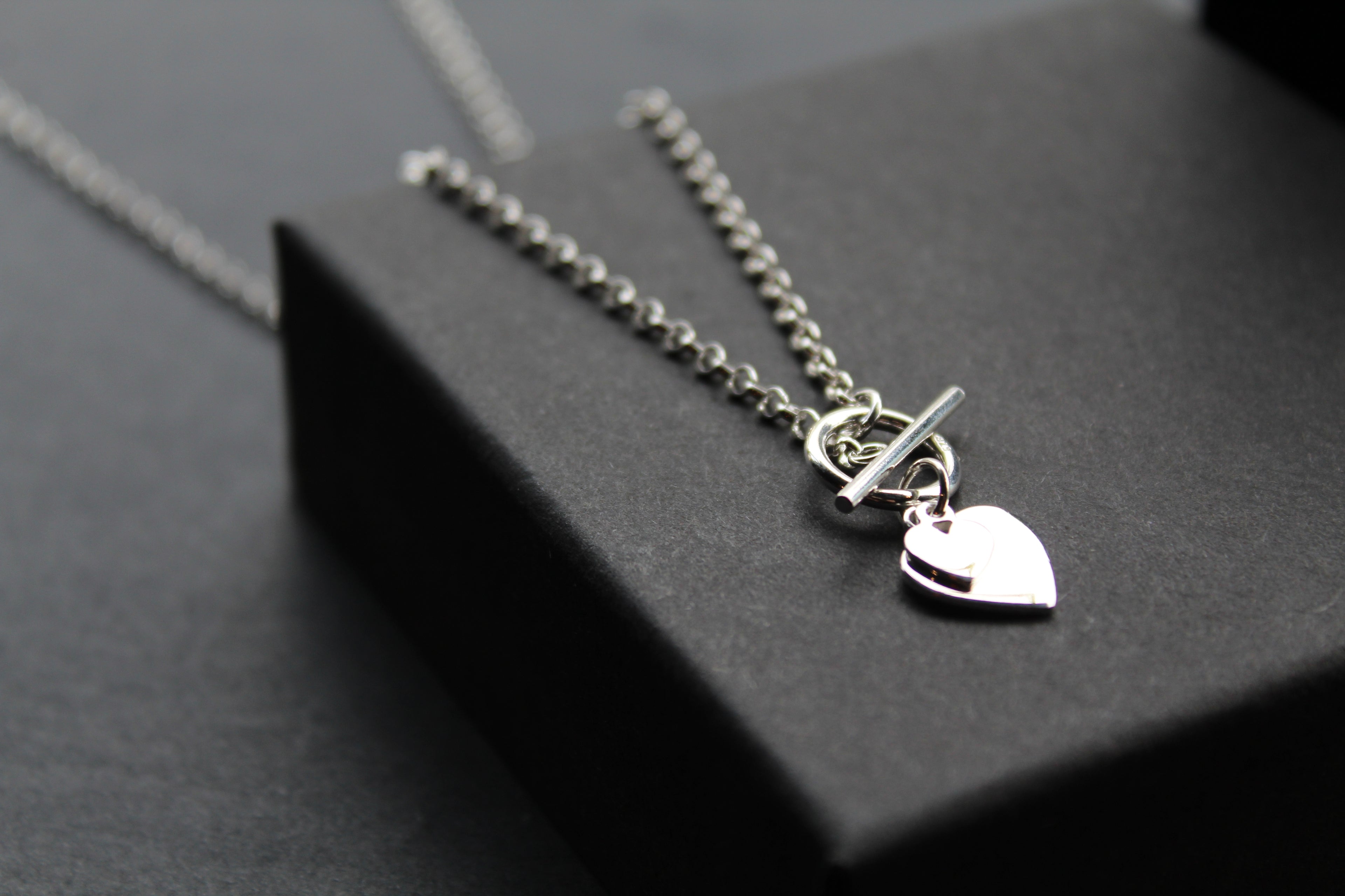 T- Bar Hearts Chain Necklace