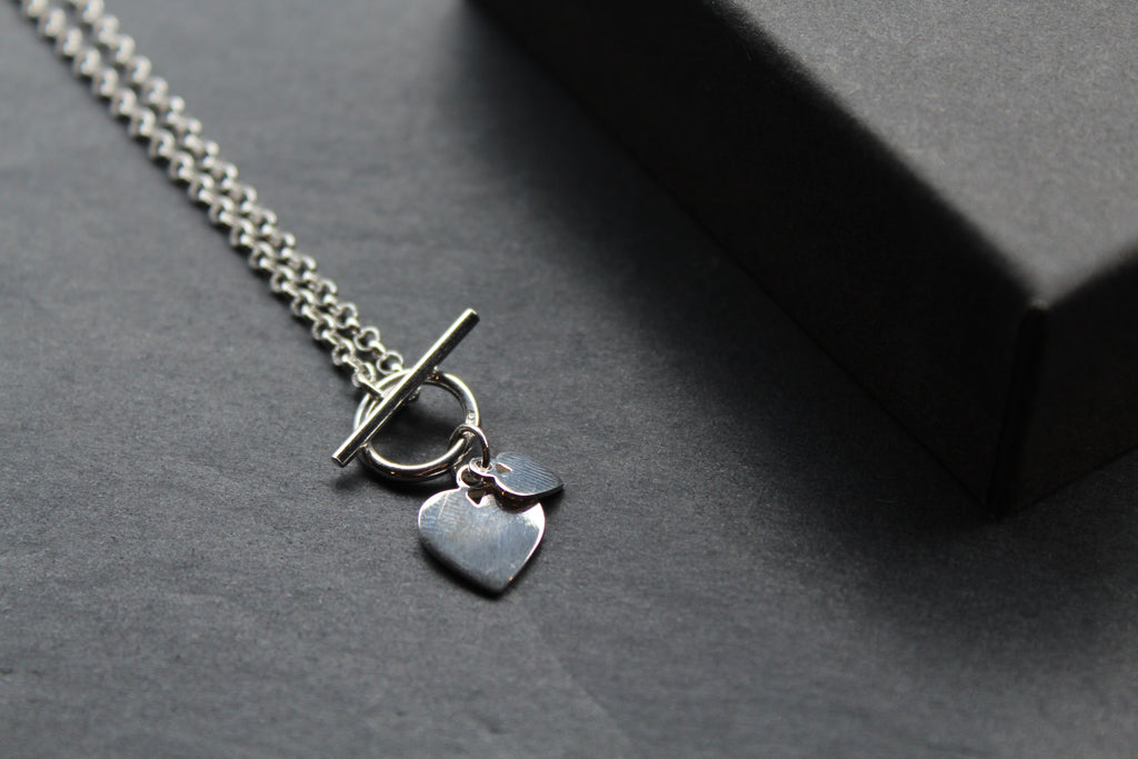 T- Bar Hearts Chain Necklace