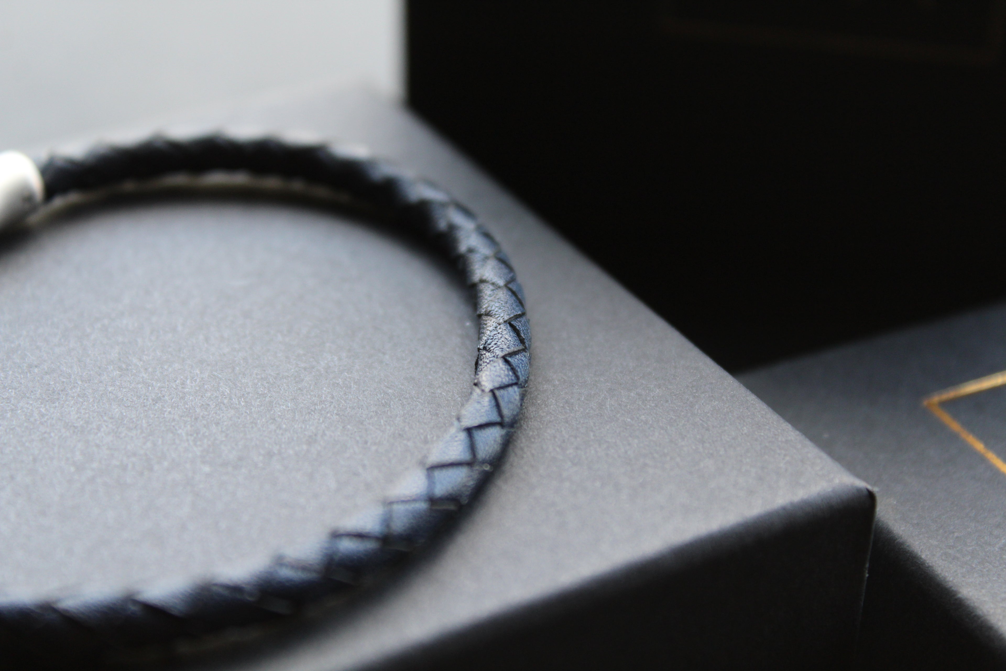 Thin Single Plait Leather Bracelets