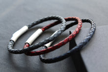 Load image into Gallery viewer, Thin Single Plait Leather Bracelets

