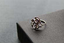 Load image into Gallery viewer, Three Stone Ring with Amethyst Blue Topaz and Iolite
