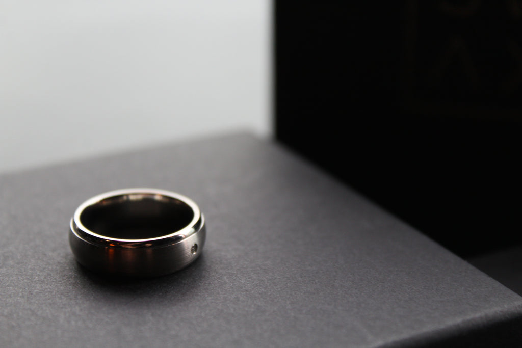 Titanium Ring with 0.02ct Diamond