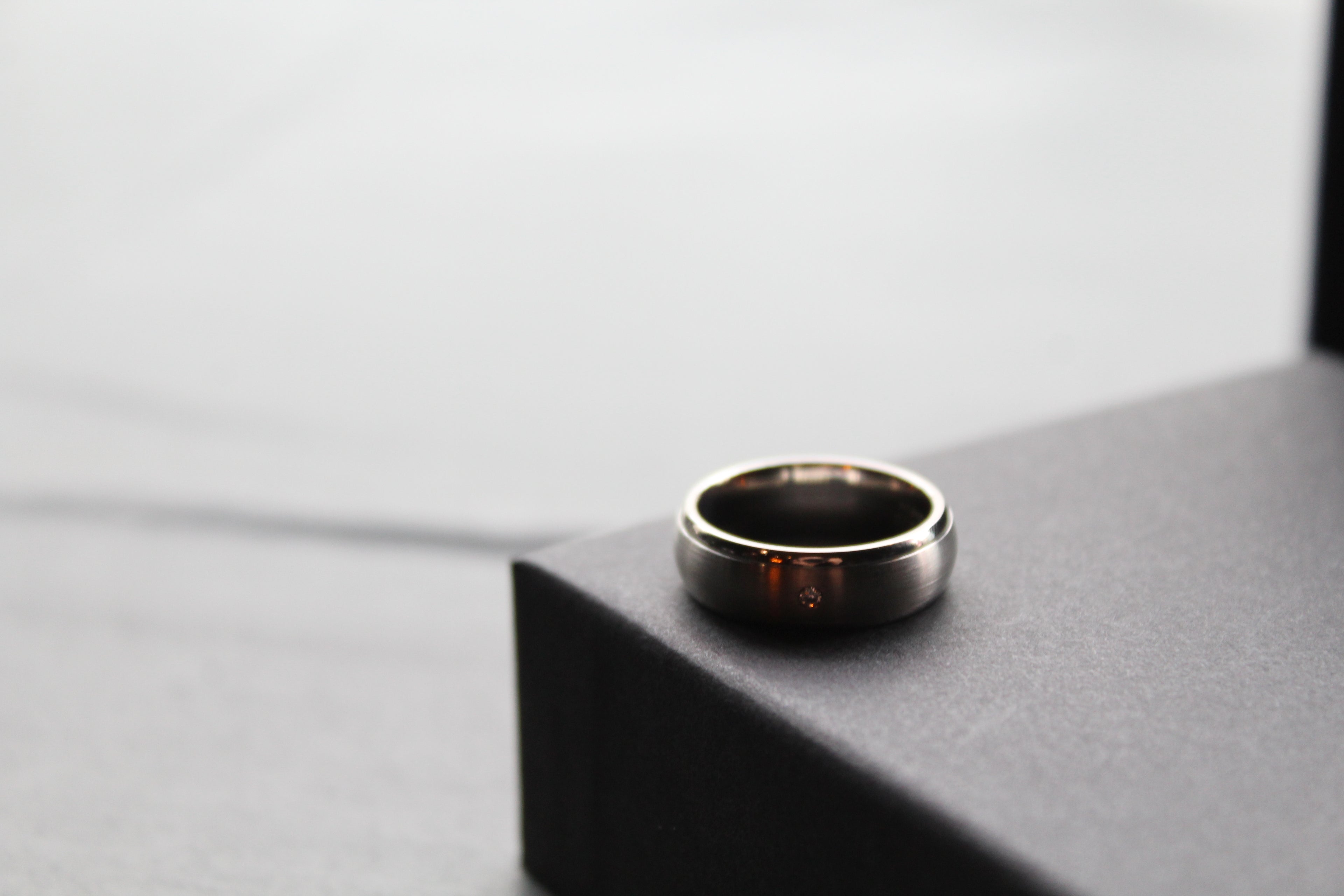 Titanium Ring with 0.02ct Diamond