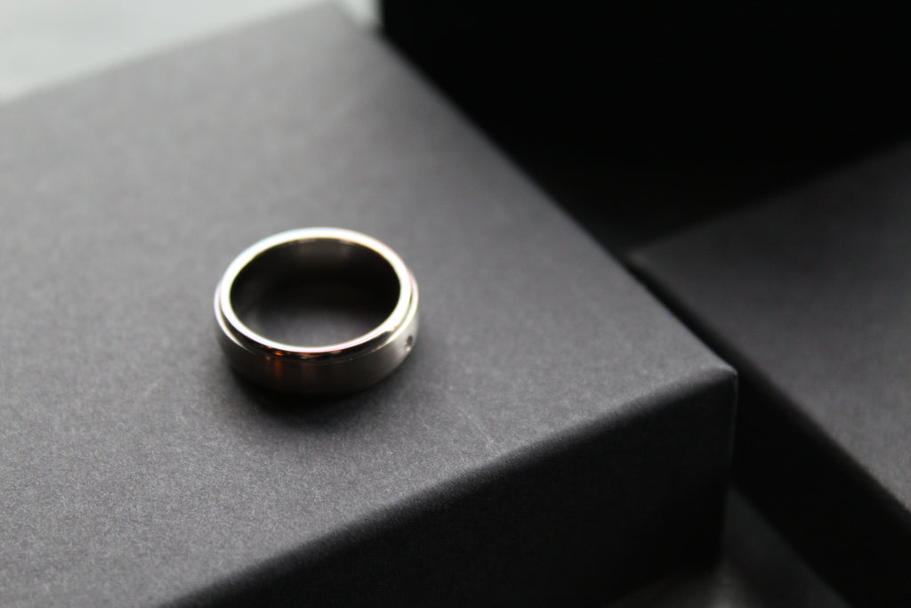 Titanium Ring with 0.02ct Diamond