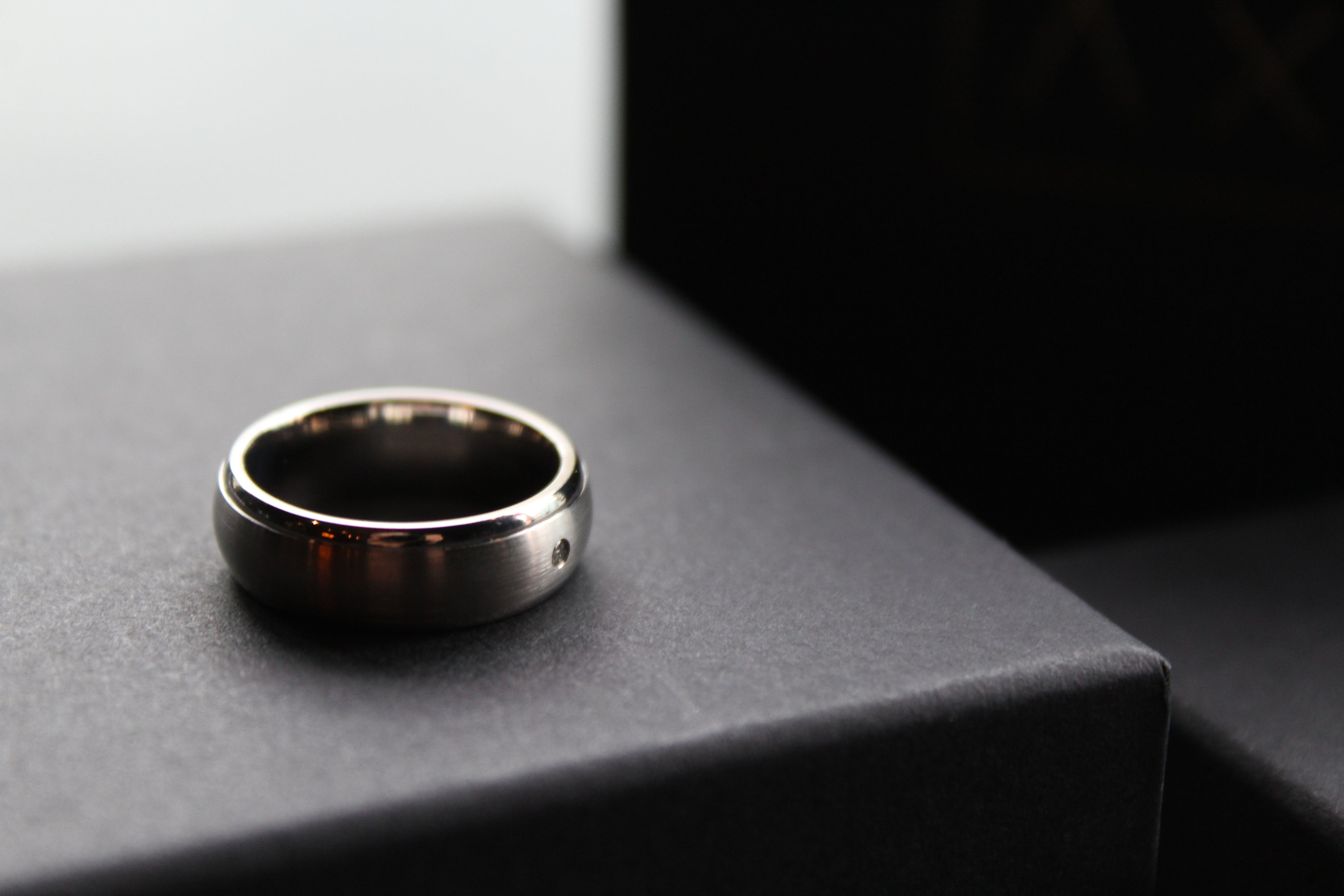 Titanium Ring with 0.02ct Diamond