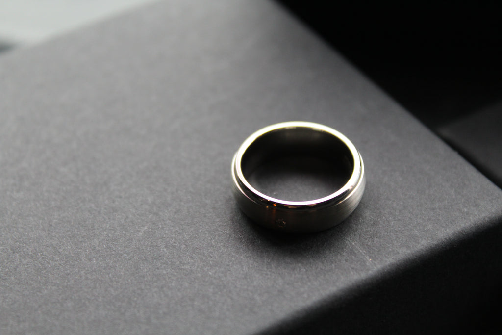 Titanium Ring with 0.02ct Diamond