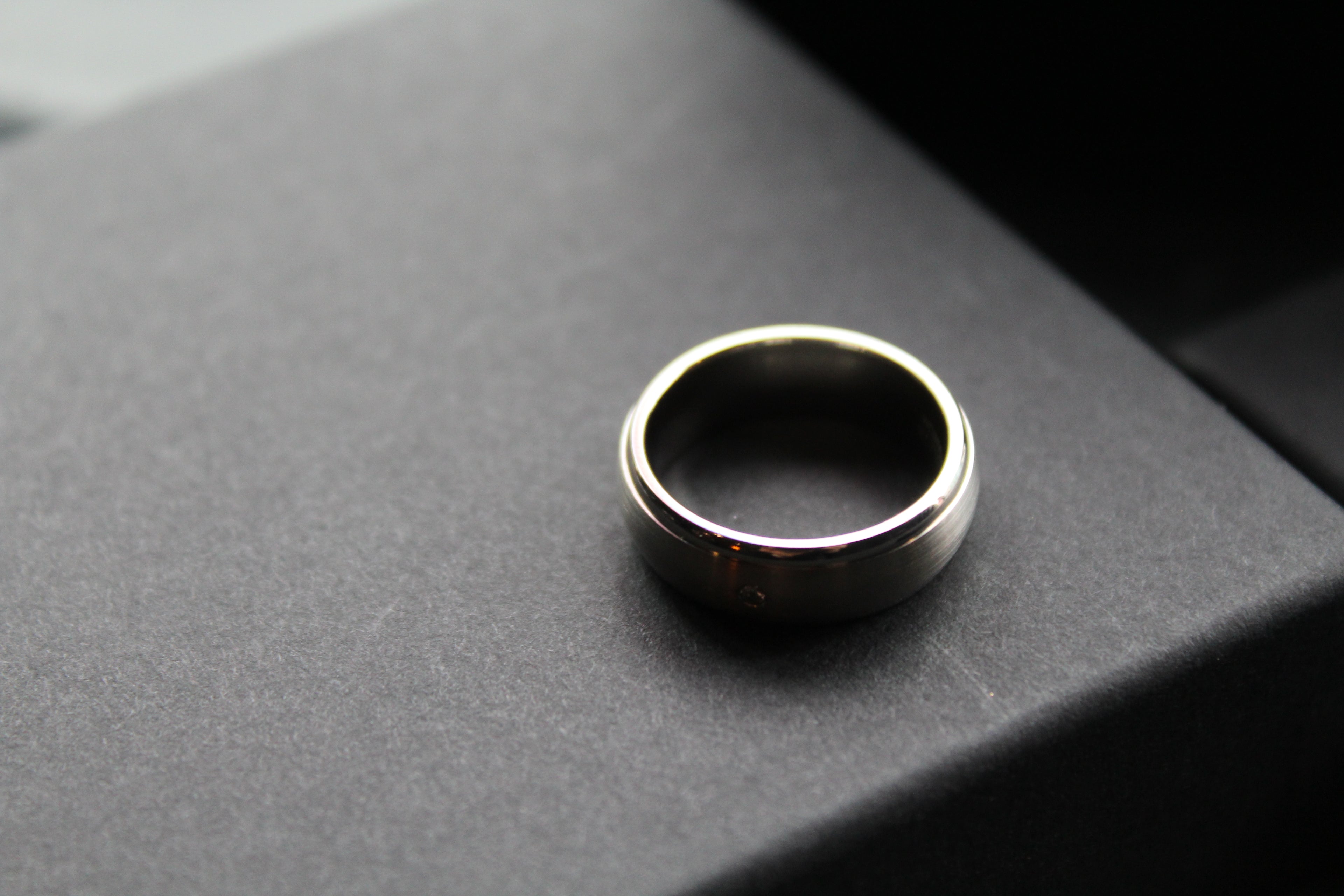 Titanium Ring with 0.02ct Diamond