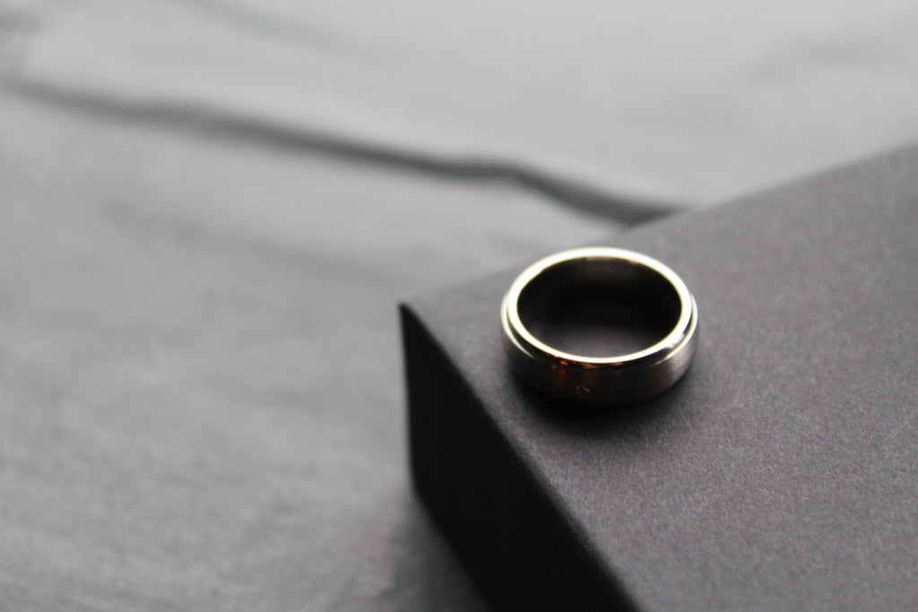 Titanium Ring with 0.02ct Diamond