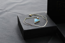 Load image into Gallery viewer, Triangle Turquoise Pendant and Chain
