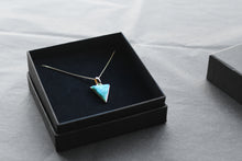Load image into Gallery viewer, Triangle Turquoise Pendant and Chain
