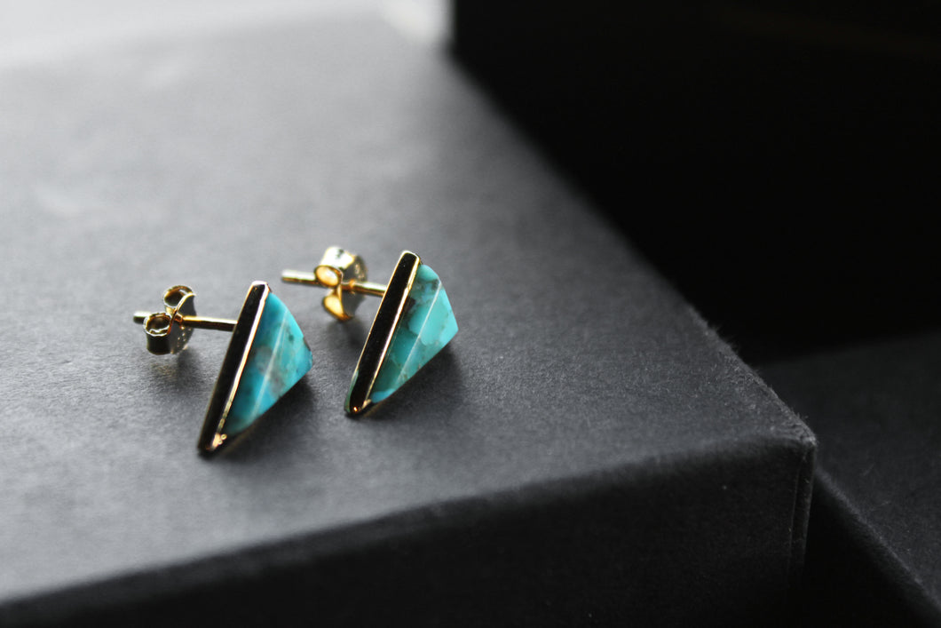 Triangle Turquoise Studs
