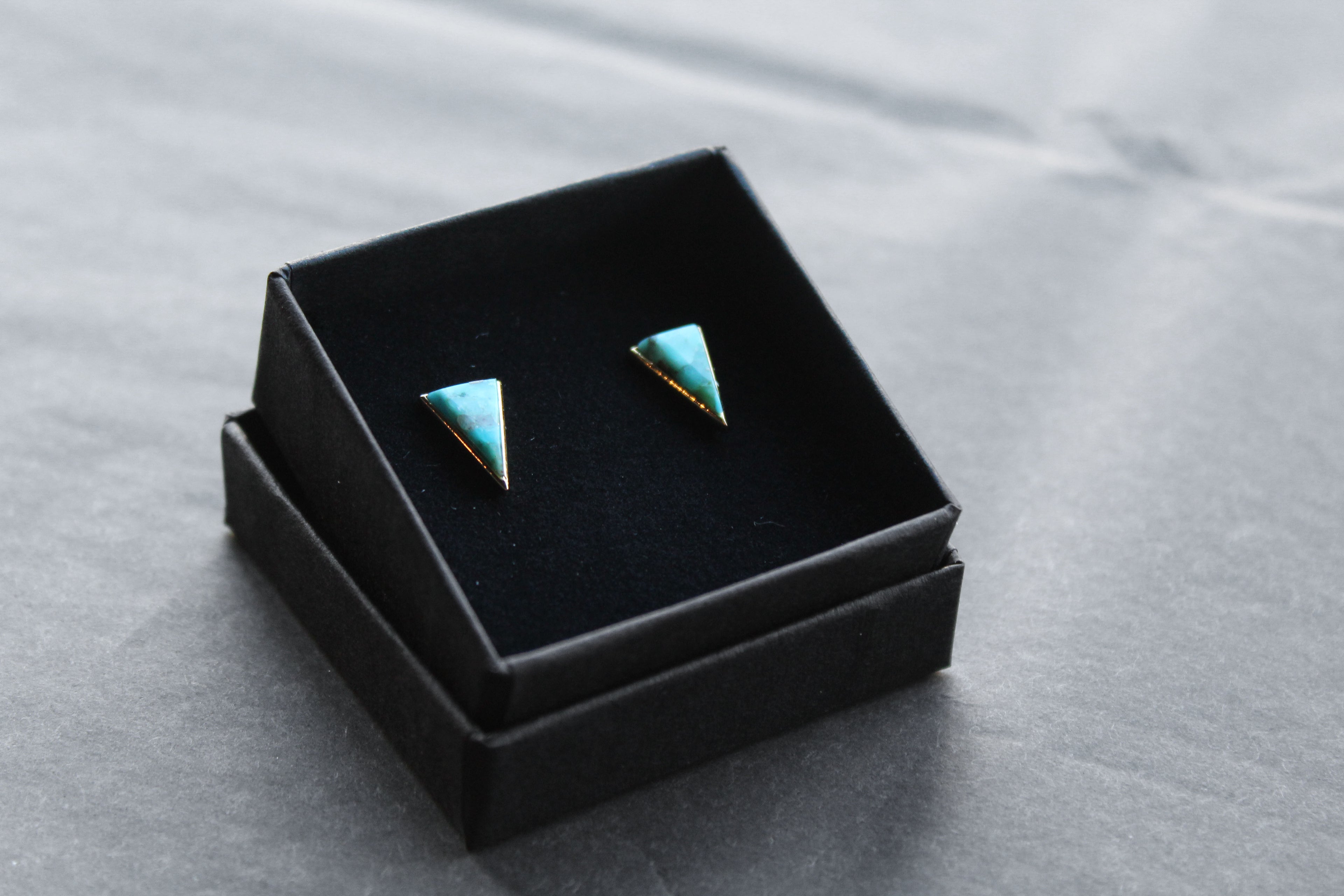 Triangle Turquoise Studs