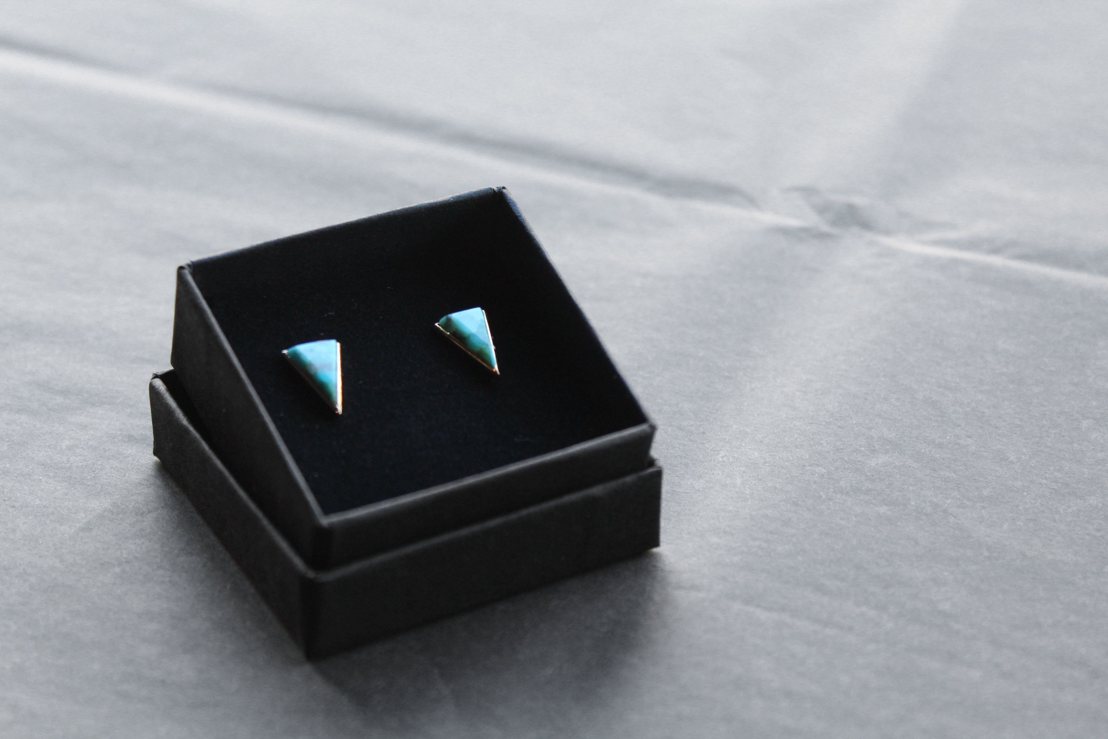 Triangle Turquoise Studs