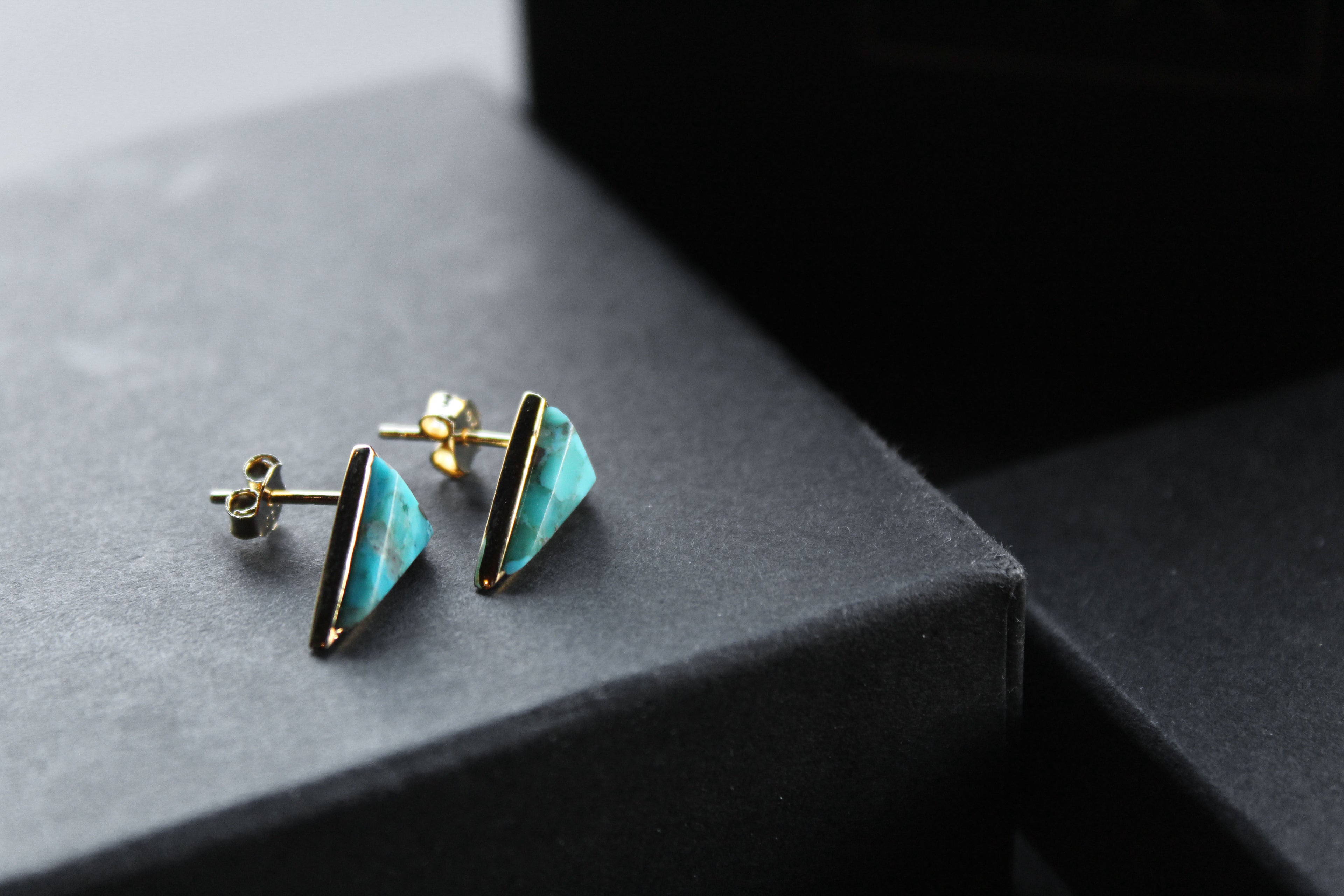 Triangle Turquoise Studs