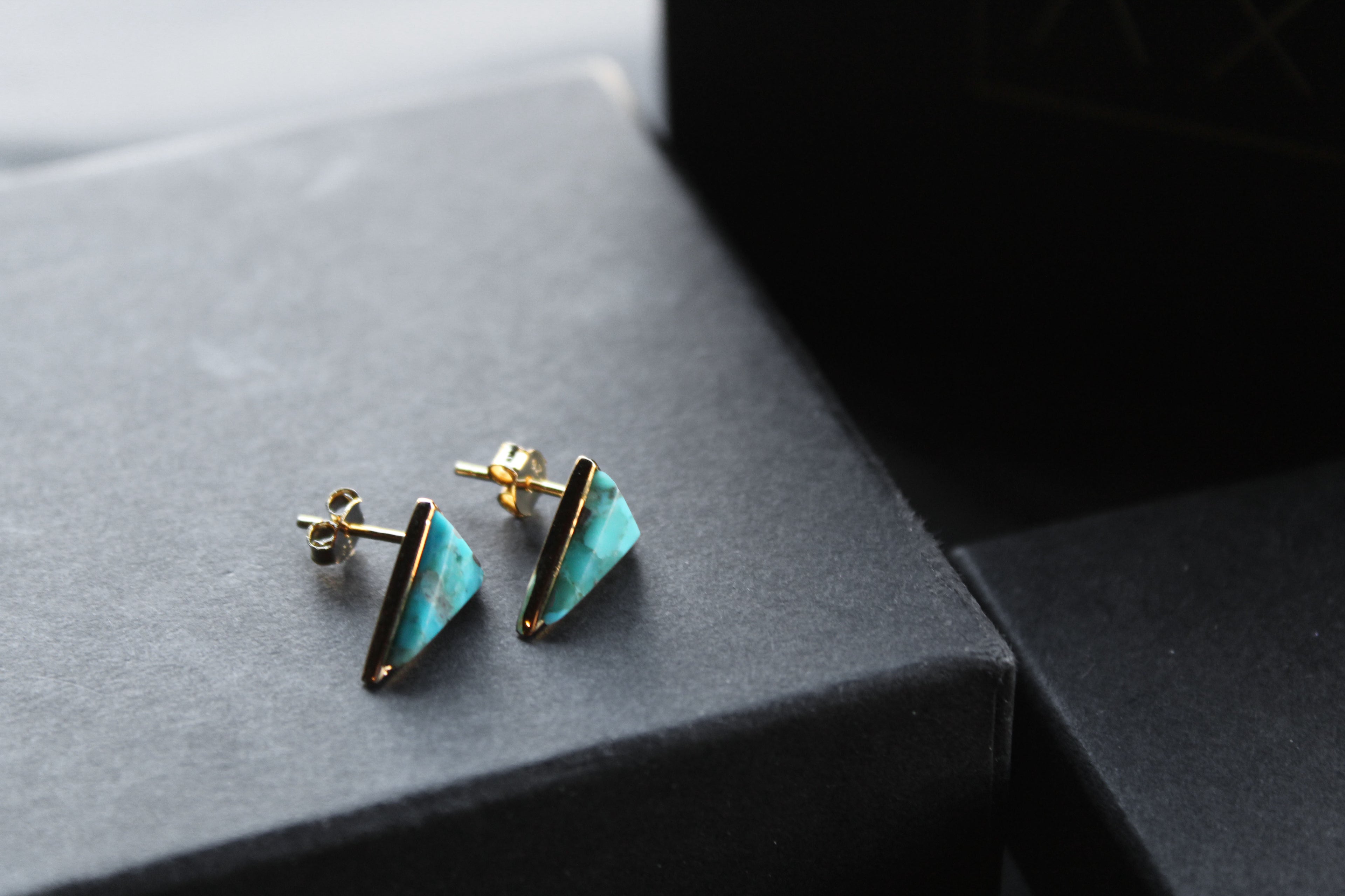 Triangle Turquoise Studs