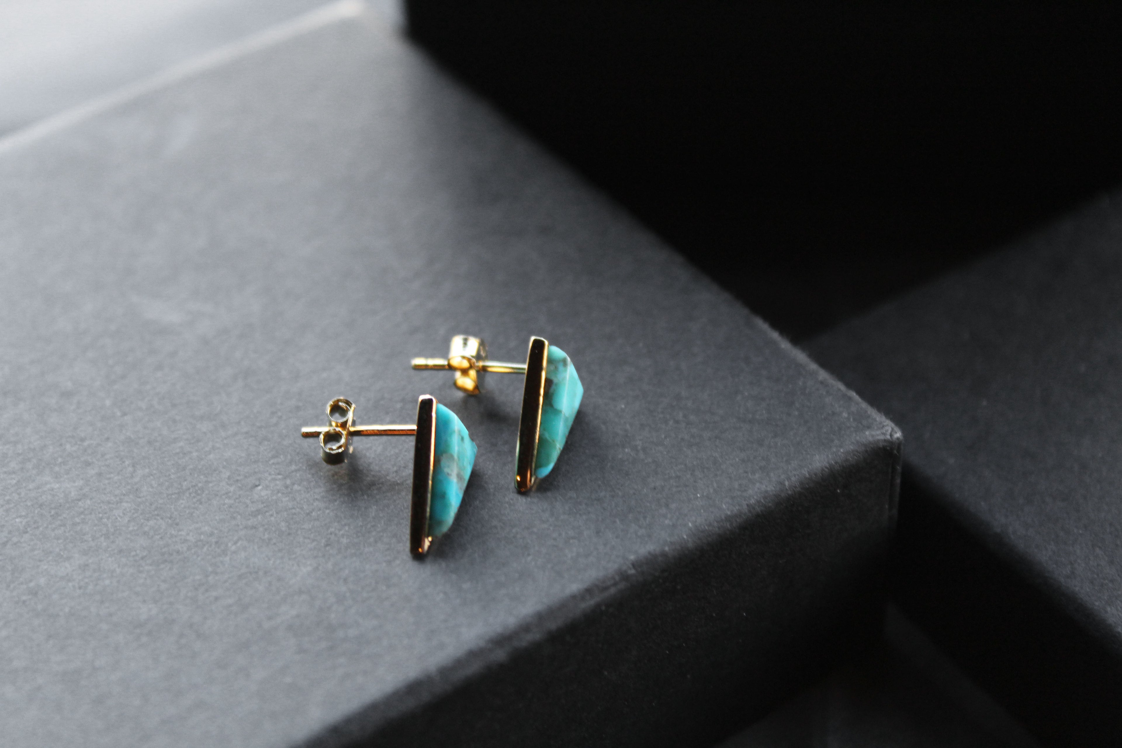 Triangle Turquoise Studs