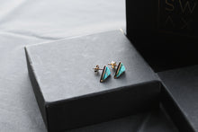 Load image into Gallery viewer, Triangle Turquoise Studs
