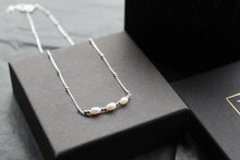 Load image into Gallery viewer, Trio of Freshwater Pearls on Beaded Chain
