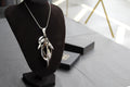 Tumbling Leaves Silver Pendant with 18-20" Chain