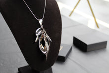 Load image into Gallery viewer, Tumbling Leaves Silver Pendant with 18-20&quot; Chain
