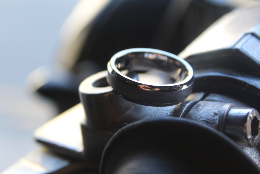 Unisex Tungsten Carbide Ring with Black Plating