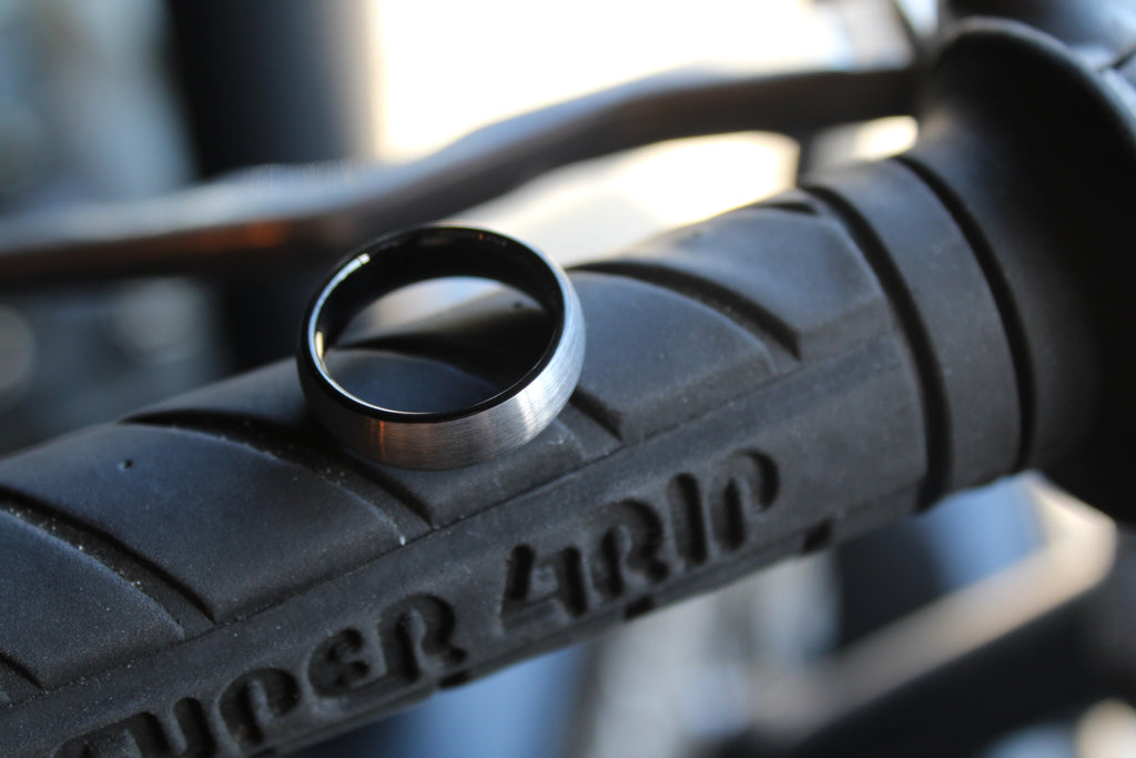 Unisex Tungsten Carbide Ring with Black Plating