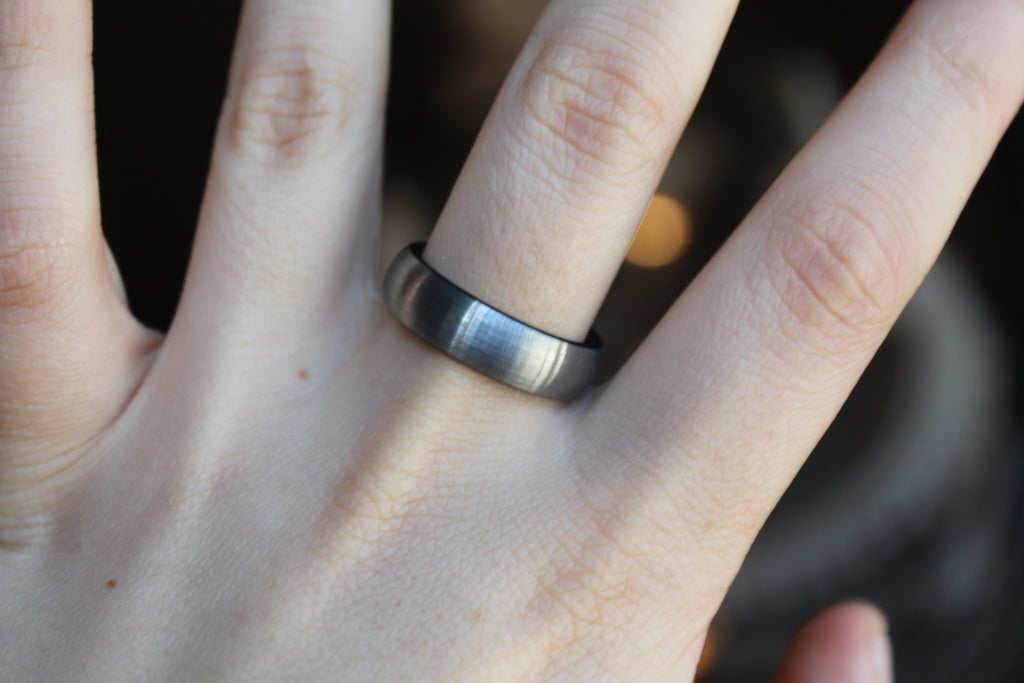 Unisex Tungsten Carbide Ring with Black Plating