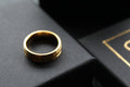 Tungsten Carbide Ring with Gold IP Plating